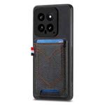 For Xiaomi 14 Denim Texture Leather Skin Phone Case with Card Slot(Black)