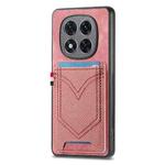 For Xiaomi Redmi Note 14 Pro+ 5G Denim Texture Leather Skin Phone Case with Card Slot(Pink)
