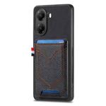 For Redmi Turbo 4 Denim Texture Leather Skin Phone Case with Card Slot(Black)