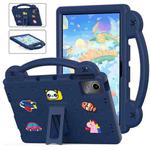 For Lenovo Tab M11 / Xiaoxin Pad 2024 Handle Kickstand Children EVA Shockproof Tablet Case(Navy Blue)