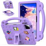For Xiaomi Pad 7 / 7 Pro 2024 Handle Kickstand Children EVA Shockproof Tablet Case(Light Purple)