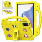 For TCL Nxt Pader 11 2023 Handle Kickstand Children EVA Shockproof Tablet Case(Yellow)
