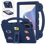 For TCL Nxt Pader 11 2023 Handle Kickstand Children EVA Shockproof Tablet Case(Navy Blue)