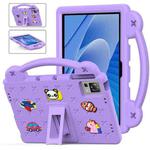 For DOOGEE T30 Pro 11 2023 Handle Kickstand Children EVA Shockproof Tablet Case(Light Purple)