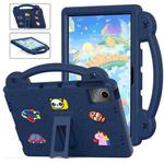 For Huawei MatePad SE 11 2024 Handle Kickstand Children EVA Shockproof Tablet Case(Navy Blue)