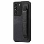 For Samsung Galaxy S21+ 5G Retro Wristband Holder Leather Back Phone Case(Black)