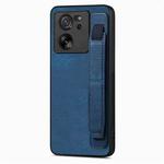 For Xiaomi 13T / 13T Pro Retro Wristband Holder Leather Back Phone Case(Blue)