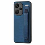 For Xiaomi Redmi Note 13 Pro+ Retro Wristband Holder Leather Back Phone Case(Blue)