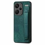 For Xiaomi Redmi Note 13 Pro+ Retro Wristband Holder Leather Back Phone Case(Green)