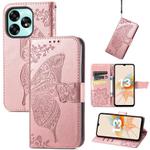 For UMIDIGI A13 Pro 5G Butterfly Love Flower Embossed Leather Phone Case(Rose Gold)