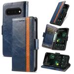 For Google Pixel 6 CaseNeo Splicing Dual Magnetic Buckle Leather Phone Case(Blue)