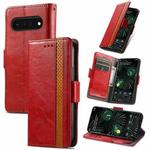 For Google Pixel 6 Pro CaseNeo Splicing Dual Magnetic Buckle Leather Phone Case(Red)