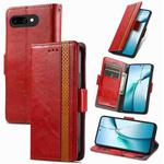 For Google Pixel 9a CaseNeo Splicing Dual Magnetic Buckle Leather Phone Case(Red)