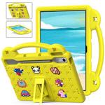 For  Lenovo Xiaoxin Pad Pro 12.7 2025 Handle Kickstand Children EVA Shockproof Tablet Case(Yellow)