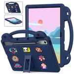 For  Lenovo Xiaoxin Pad Pro 12.7 2025 Handle Kickstand Children EVA Shockproof Tablet Case(Navy Blue)
