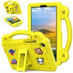 For Lenovo Tab One 8.7 2025 / K9 Handle Kickstand Children EVA Shockproof Tablet Case(Yellow)