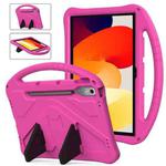 For Lenovo Tab P12 EVA Shockproof Tablet Case with Holder(Rose Red)