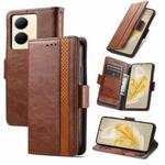 For vivo V29 Lite CaseNeo Splicing Dual Magnetic Buckle Leather Phone Case(Brown)