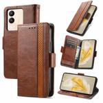 For vivo Y200 / V29E CaseNeo Splicing Dual Magnetic Buckle Leather Phone Case(Brown)