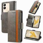 For vivo Y200 / V29E CaseNeo Splicing Dual Magnetic Buckle Leather Phone Case(Gray)