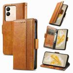 For vivo Y200 / V29E CaseNeo Splicing Dual Magnetic Buckle Leather Phone Case(Khaki)