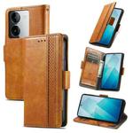 For vivo iQOO Z8X CaseNeo Splicing Dual Magnetic Buckle Leather Phone Case(Khaki)