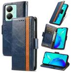 For vivo Y27 CaseNeo Splicing Dual Magnetic Buckle Leather Phone Case(Blue)