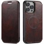 For iPhone 15 Pro Suteni J05 Leather Magnetic Magsafe Phone Case(Brown)