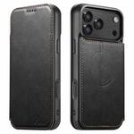 For iPhone 17 Pro Max Suteni J05 Leather Magnetic MagSafe Phone Case(Black)