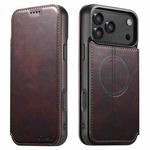 For iPhone 17 Pro Max Suteni J05 Leather Magnetic MagSafe Phone Case(Brown)
