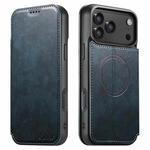 For iPhone 17 Pro Max Suteni J05 Leather Magnetic MagSafe Phone Case(Blue)