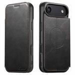 For iPhone 17 AIr Suteni J05 Leather Magnetic MagSafe Phone Case(Black)