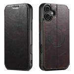 For iPhone 17 Suteni J05 Leather Magnetic MagSafe Phone Case(Brown)