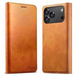 For iPhone 17 Pro Max Suteni Calf Texture Horizontal Flip Leather Phone Case(Khaki)
