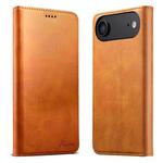 For iPhone 17 Air Suteni Calf Texture Horizontal Flip Leather Phone Case(Khaki)