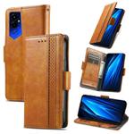 For Tecno Pova 4 4G CaseNeo Splicing Dual Magnetic Buckle Leather Phone Case(Khaki)