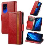 For Tecno Pova 4 4G CaseNeo Splicing Dual Magnetic Buckle Leather Phone Case(Red)