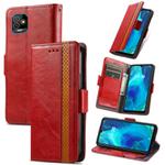 For Tecno Pop 5 CaseNeo Splicing Dual Magnetic Buckle Leather Phone Case(Red)