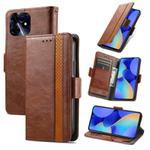 For Tecno Spark 10 Pro CaseNeo Splicing Dual Magnetic Buckle Leather Phone Case(Brown)