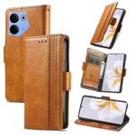 For Tecno Camon 20 Premier CaseNeo Splicing Dual Magnetic Buckle Leather Phone Case(Khaki)