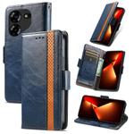 For Tecno Pova 5 Pro CaseNeo Splicing Dual Magnetic Buckle Leather Phone Case(Blue)
