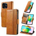 For Tecno Spark 20 CaseNeo Splicing Dual Magnetic Buckle Leather Phone Case(Khaki)