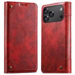 For iPhone 17 Pro Max Suteni Baroque Calf Texture Buckle Wallet Leather Phone Case(Red)