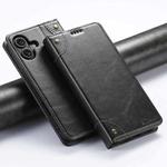 For iPhone 17 Suteni Baroque Calf Texture Buckle Wallet Leather Phone Case(Black)