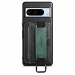 For Googel Pixel 8 Pro Suteni H13 Card Wallet Wrist Strap Holder PU Phone Case(Black)
