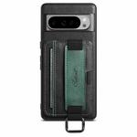 For Google Pixel 9 Pro XL Suteni H13 Card Wallet Wrist Strap Holder PU Phone Case(Black)