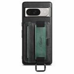 For Googel Pixel 10 Suteni H13 Card Wallet Wrist Strap Holder PU Phone Case(Black)