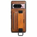 For Googel Pixel 10 Pro Suteni H13 Card Wallet Wrist Strap Holder PU Phone Case(Brown)
