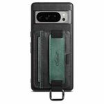 For Googel Pixel 10 Pro XL Suteni H13 Card Wallet Wrist Strap Holder PU Phone Case(Black)