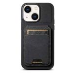 For iPhone 14 Plus Suteni H02 Litchi Leather Card Wallet Stand Back Phone Case(Black)